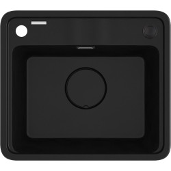 Stylowy Zlewozmywak Granitowy Deante MOMI 1-komorowy z Ociekaczem 55x44 cm - Klasyka w Nero