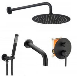 Zestaw Prysznicowo-Wannowy Lungo Czarny - Styl i Funkcjonalność w Twojej Łazience