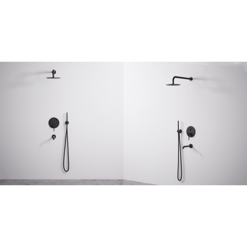 Zestaw Prysznicowo-Wannowy Lungo Czarny - Styl i Funkcjonalność w Twojej Łazience