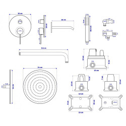 Zestaw Prysznicowo-Wannowy Lungo Czarny - Styl i Funkcjonalność w Twojej Łazience