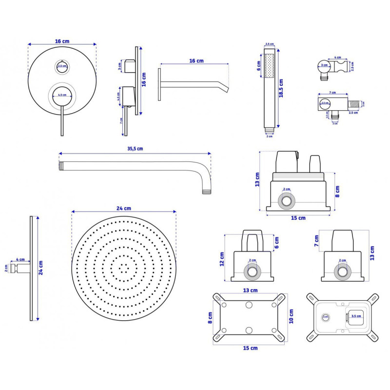 Zestaw Prysznicowo-Wannowy Lungo Czarny - Styl i Funkcjonalność w Twojej Łazience
