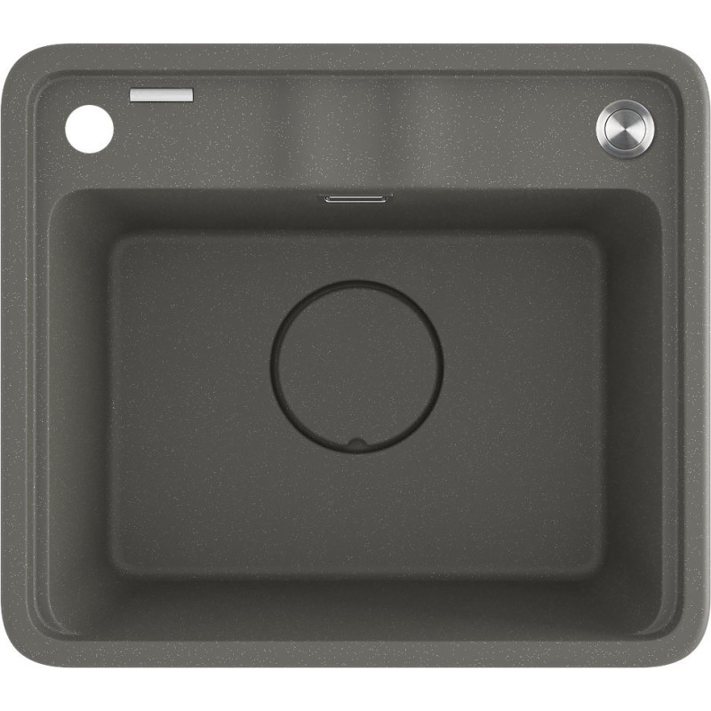 Stylowy Zlew Granitowy Deante MOMI z Ociekaczem, Antracyt Metalik 55x44 cm