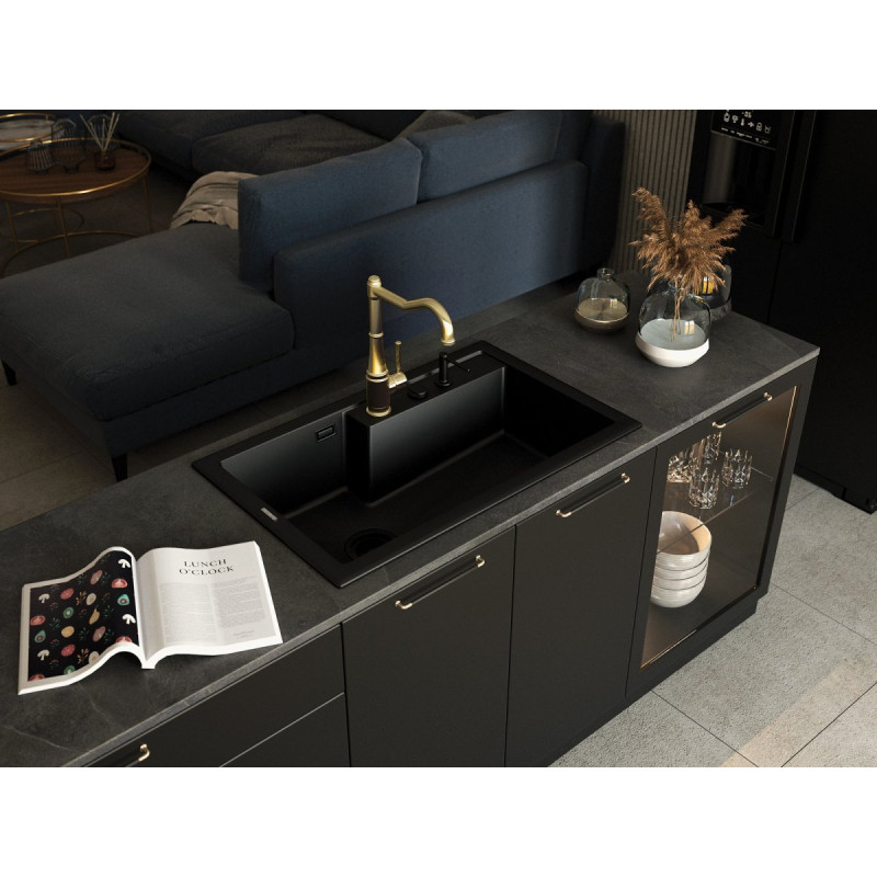 Elegancki Dozownik Płynu do Naczyń Aster Nero - Wyjątkowy Styl w Twojej Kuchni!