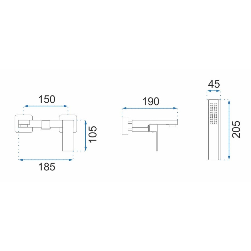 Złota Bateria Wannowa Fenix - Elegancja i Styl w Twojej Łazience