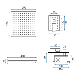 Luksusowy Zestaw Prysznicowy Fenix w Eleganckim Złotym Wykończeniu