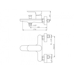 KUCHINOX TONDO: Elegancka Ścienna Bateria Chromowana do Łazienki