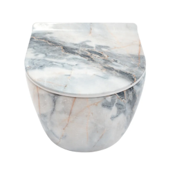 Toaleta Carlos SLIM z trwałego duroplastu - granitowy połysk!