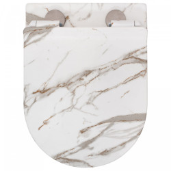 Ultra Slim WC Carlos - Stylowa Deska Toalety w Kolorze Lawa Matowa