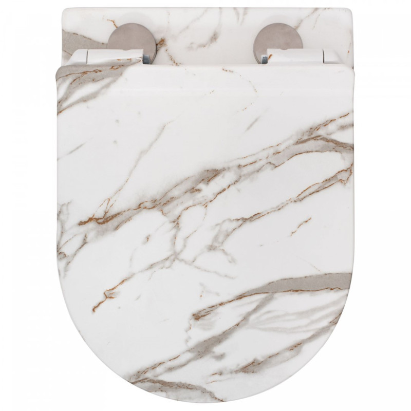 Ultra Slim WC Carlos - Stylowa Deska Toalety w Kolorze Lawa Matowa