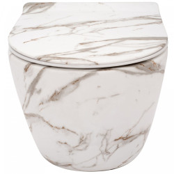 Ultra Slim WC Carlos - Stylowa Deska Toalety w Kolorze Lawa Matowa