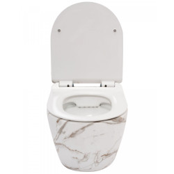 Ultra Slim WC Carlos - Stylowa Deska Toalety w Kolorze Lawa Matowa