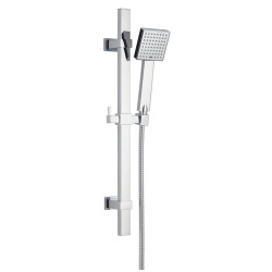 Elegancka Bateria Prysznicowa AMPER Chrom + Zestaw Prysznicowy BAM 040D