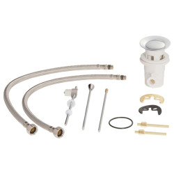 Elegancka Bateria Umywalkowa Kakadu Biała z Jednouchwytowym Mieszaczem i Stałą Wylewką