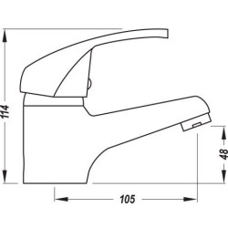 Kuchinox Kakadu bateria umywalkowa stojąca biała