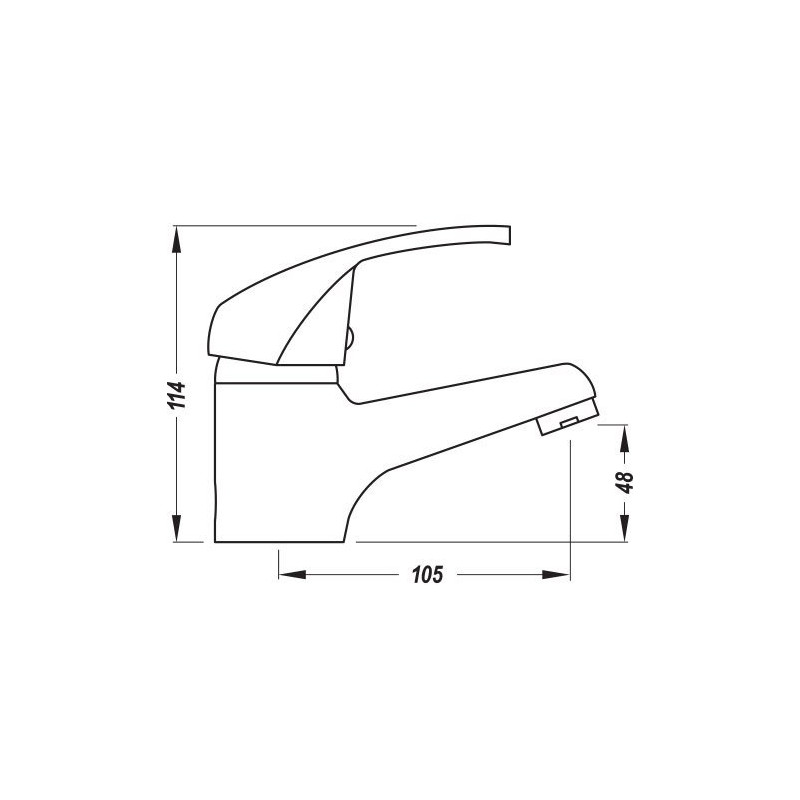 Elegancka Bateria Umywalkowa Kakadu Biała z Jednouchwytowym Mieszaczem i Stałą Wylewką