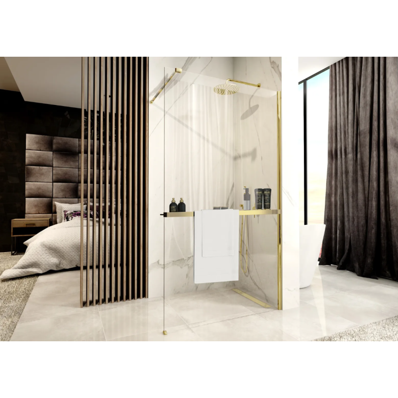 Złota Półka z Wieszakiem na Ręczniki EVO - Styl i Praktyczność w jednym!