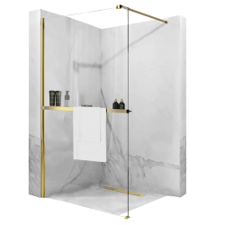 Złota Półka z Wieszakiem na Ręczniki EVO - Styl i Praktyczność w jednym!