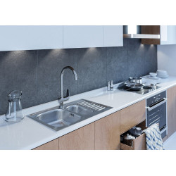 Nowoczesna Bateria Łazienkowa Chromowana LUGA BQL 068D z Ruchomą Wylewką (Gwarancja 5 lat)