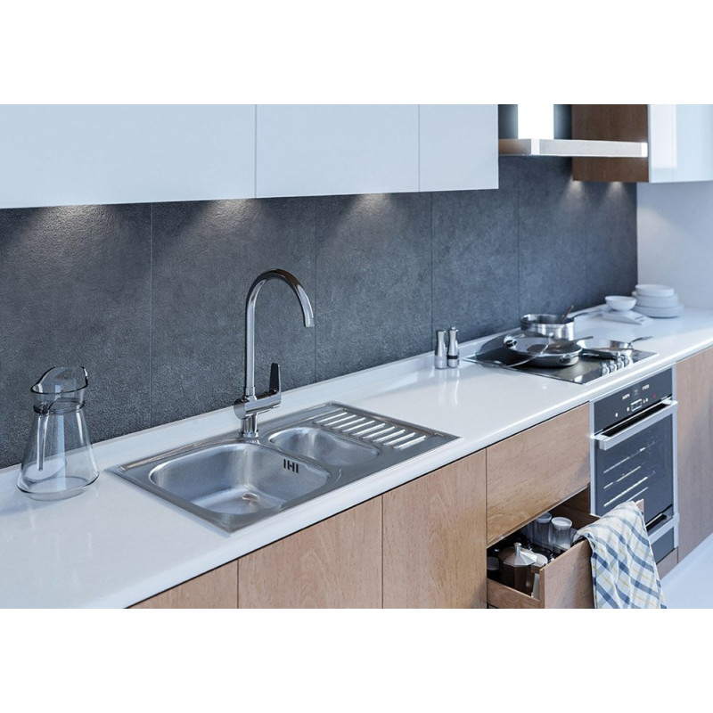 Nowoczesna Bateria Łazienkowa Chromowana LUGA BQL 068D z Ruchomą Wylewką (Gwarancja 5 lat)