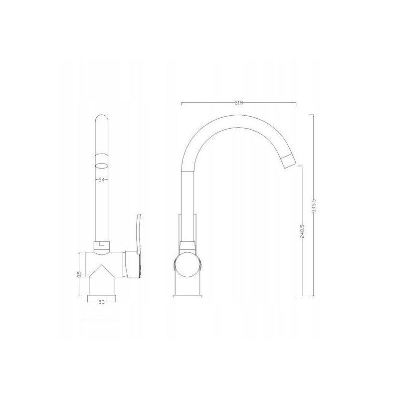 Kuchinox Madera bateria zlewozmywakowa stojąca czarny granit