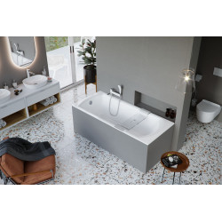 Lamia Slim wanna prostokątna 150X75 cm biały połysk