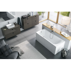 Lamia Slim wanna prostokątna 150X75 cm biały połysk