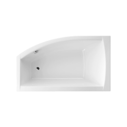 Excellent Magnus wanna narożna 150x85 cm lewa  bialy połysk