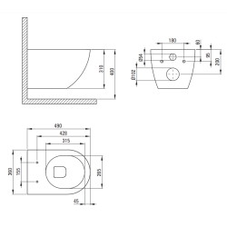 Bezkołnierzowa Miska WC DEANTE JASMIN z Deską - Nowoczesny Komfort dla Twojej Łazienki