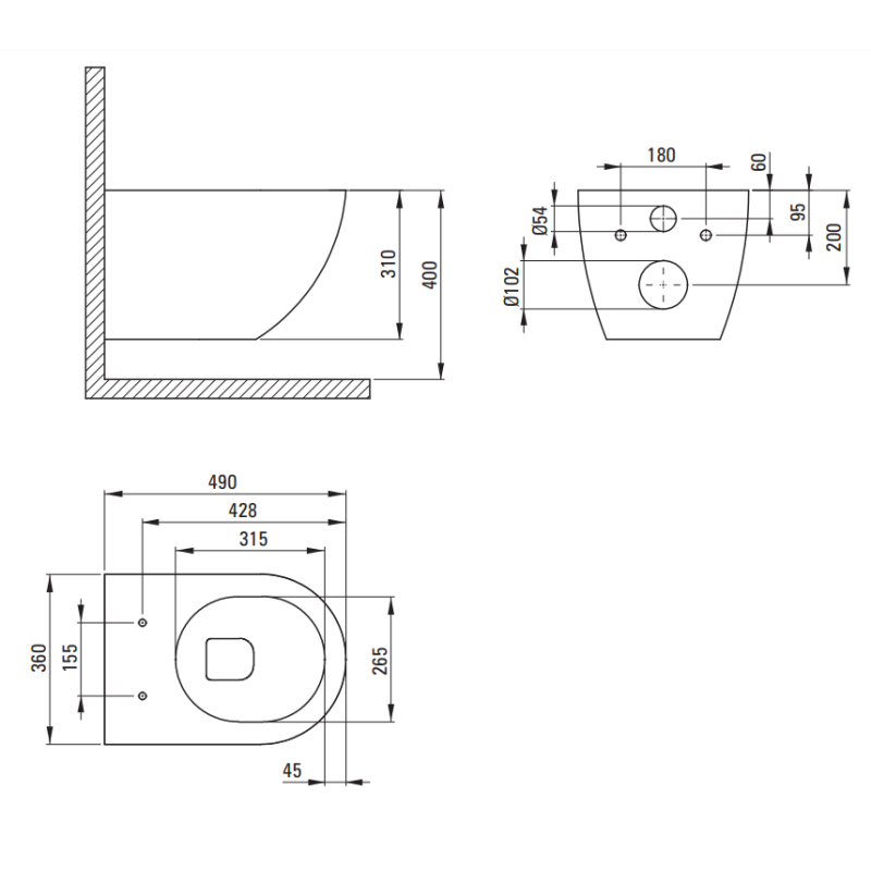 Bezkołnierzowa Miska WC DEANTE JASMIN z Deską - Nowoczesny Komfort dla Twojej Łazienki