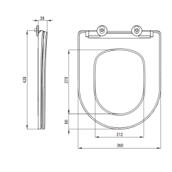 Bezkołnierzowa Miska WC DEANTE JASMIN z Deską - Nowoczesny Komfort dla Twojej Łazienki