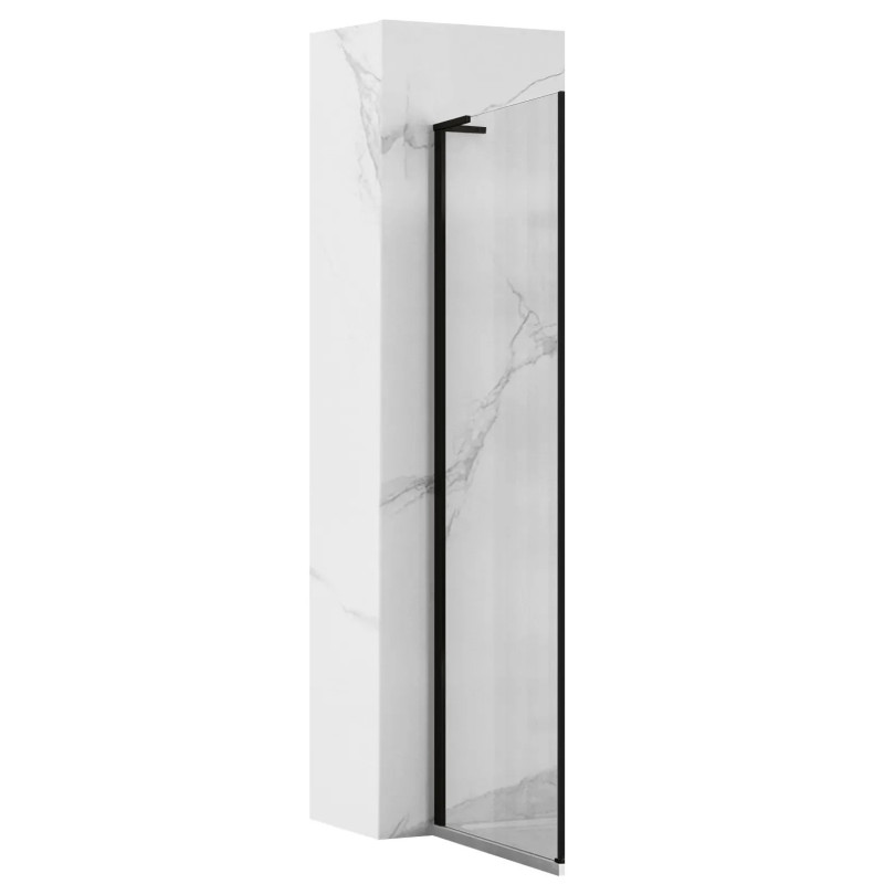 Elegancka Ścianka Prysznicowa Hugo Black 80 cm - Styl i Funkcjonalność w Twojej Łazience