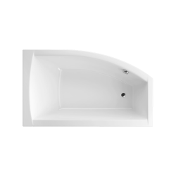 Excellent Magnus wanna narożna 150x85 cm prawa  bialy połysk