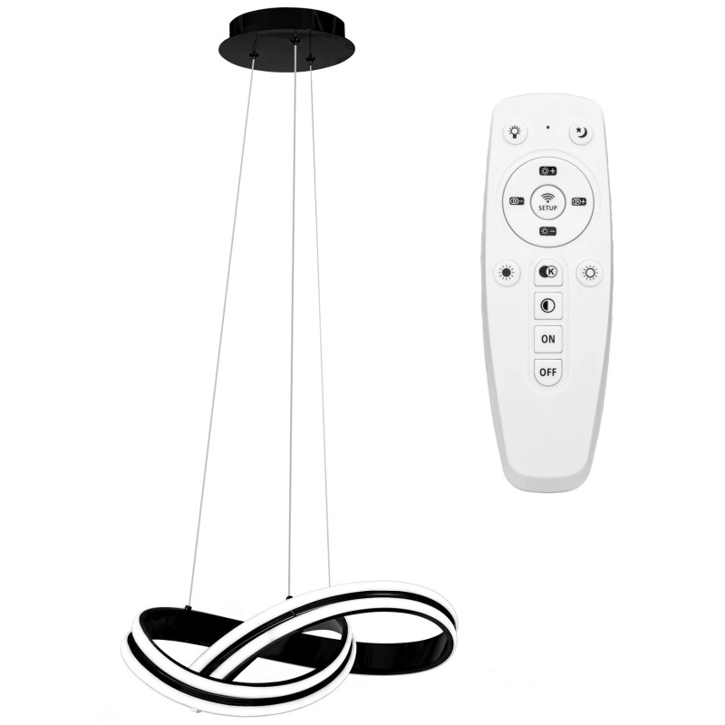 Nowoczesna Lampa Pierścieniowa APP817-CP w Eleganckiej Czerni