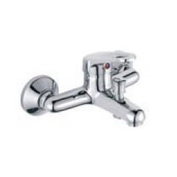 Grace BKY 010D - Chromowana Bateria Jednouchwytowa Ścienna z Ceramiczną Głowicą