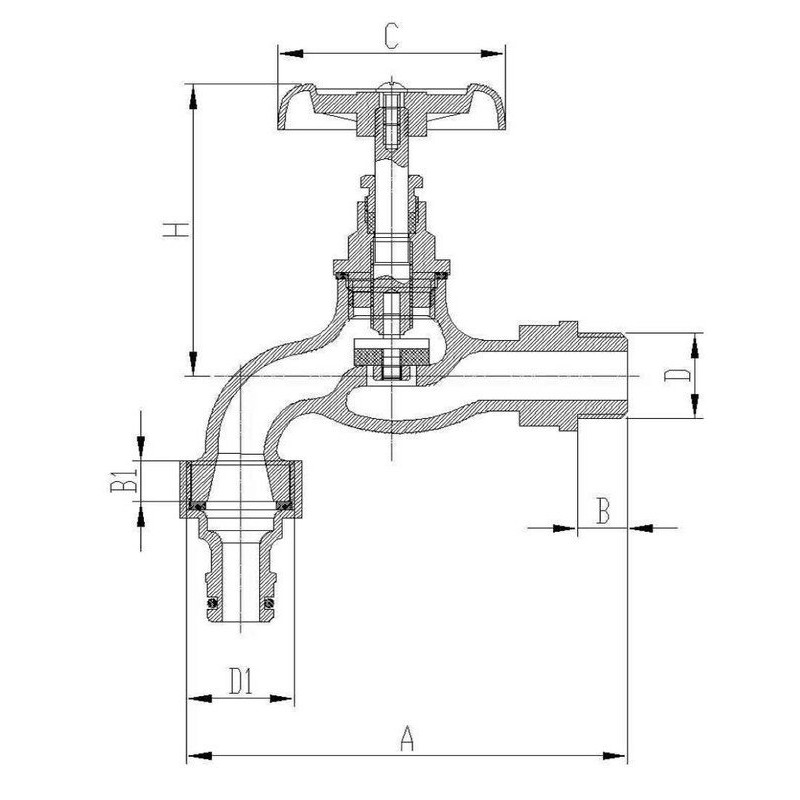 Żeliwny Kran Ogrodowy 1/2" - Trwałość i Styl w Twoim Ogrodzie