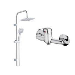 Ekskluzywny Zestaw Prysznicowy Trend z Baterią Lagos - Kwadratowa Elegancja!