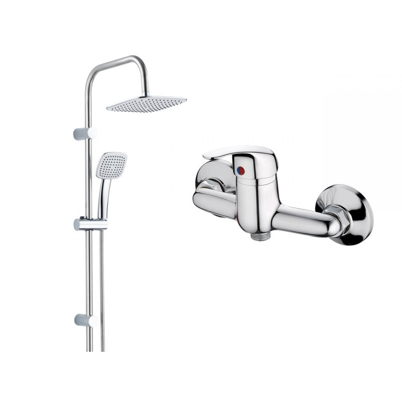 Ekskluzywny Zestaw Prysznicowy Trend z Baterią Lagos - Kwadratowa Elegancja!