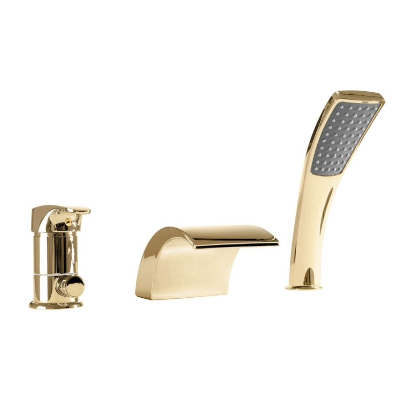 Złota Bateria Wannowa RIVEN - Luksusowy Akcent Twojej Łazienki!