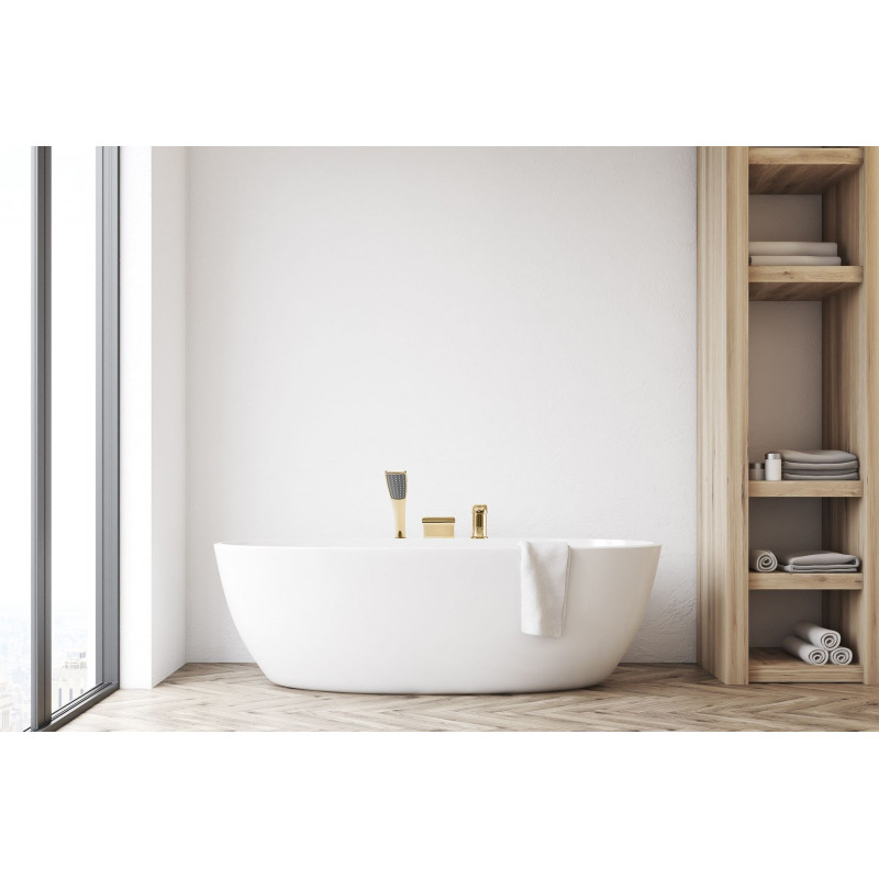 Złota Bateria Wannowa RIVEN - Luksusowy Akcent Twojej Łazienki!