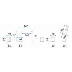 Ekskluzywna Czarna/Złota Bateria Wannowa 5-Otworowa ICON – Wyjątkowy Styl i Elegancja