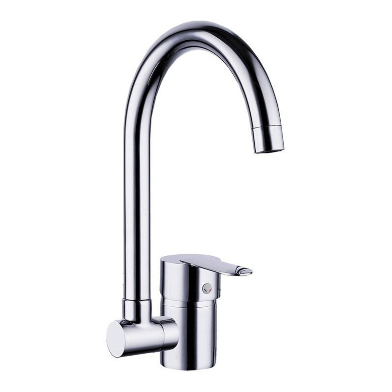 Laveo Lila bateria zlewozmywakowa stojąca ze składaną wylewką u chrom