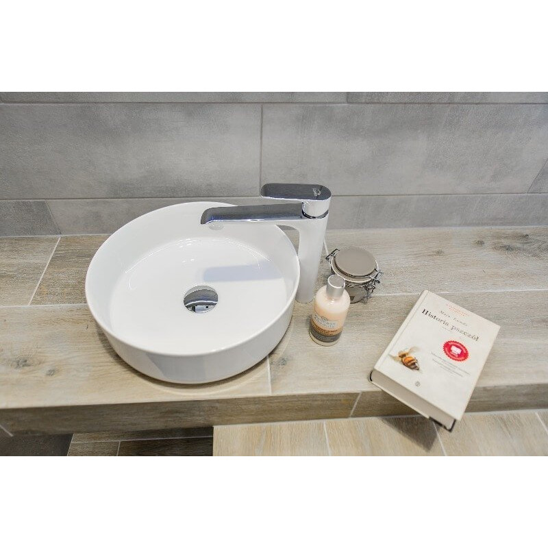 Umywalka z Elegancją - Bateria ALEA BLE 62ND Białe/Chrom