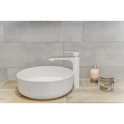 Umywalka z Elegancją - Bateria ALEA BLE 62ND Białe/Chrom