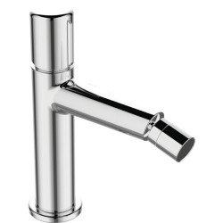 Jednouchwytowa bateria bidetowa Pretto z chromowanym wykończeniem i korkiem klik-klak