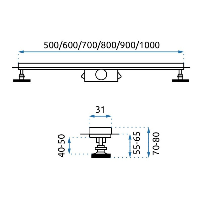 Elegancki Odpływ Neo Slim Pro - Złoty Blask 600 mm, Styl i Klasa w Każdej Łazience!
