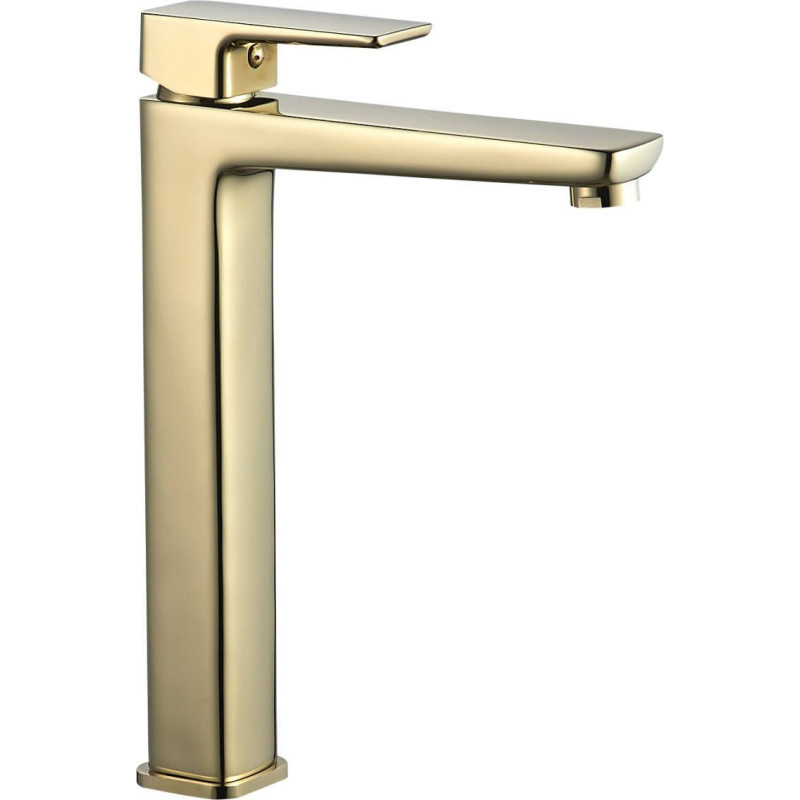 Elegancka złota bateria umywalkowa Orix Rea - wysoki model dla stylowych wnętrz