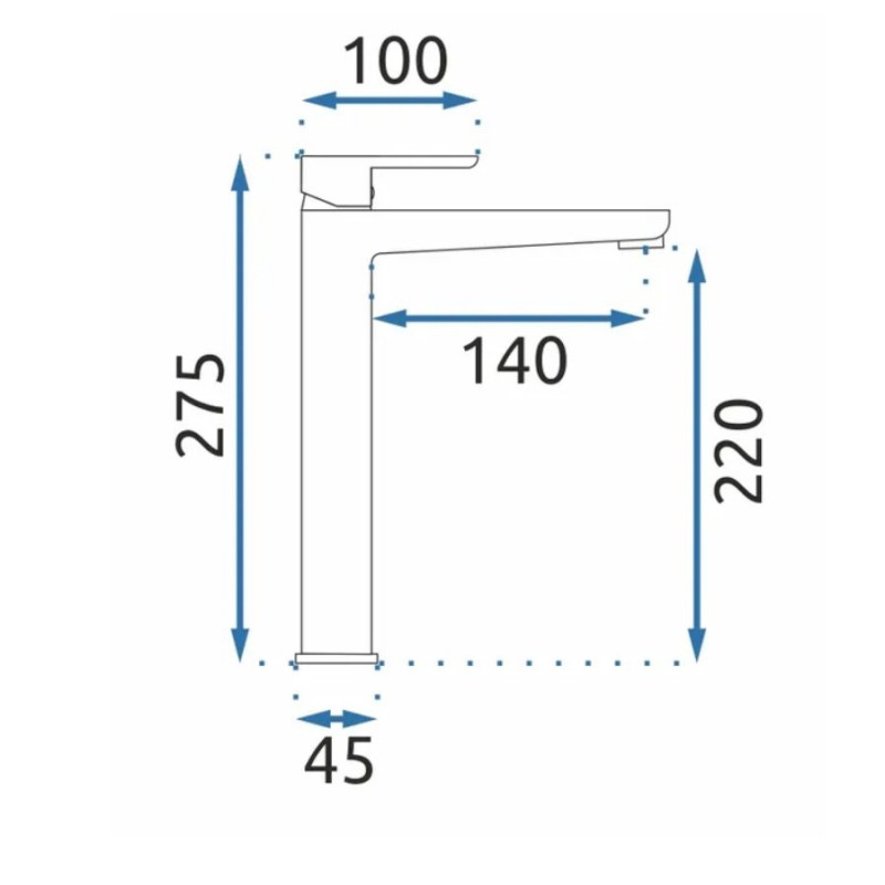 Elegancka złota bateria umywalkowa Orix Rea - wysoki model dla stylowych wnętrz