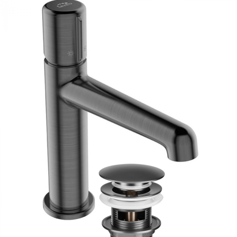 Pretto Grafitowa Bateria Umywalkowa z Klik Klak – Styl i Funkcjonalność w Twojej Łazience