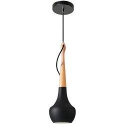 Elegancka Lampa Wisząca APP936-1CP - Nowoczesne Oświetlenie w Głębokiej Czarni