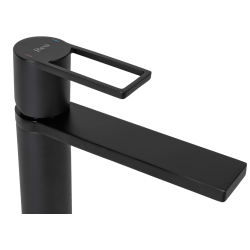 Ekskluzywna Czarna Bateria Umywalkowa FLIP, Wysoki Model JS-800-1B